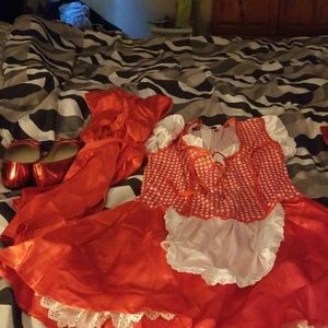 Little Red Riding Hood Halloween Custume and shoes